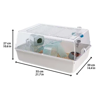 Mini Duna Hamsterkooi - Assorti - 55 x 39 x 27 cm von Ferplast in Mehrfarbig – Produktfoto 2 von 2