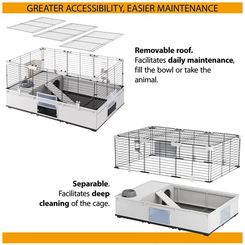 Cage Modulaire 4 étages Pour Lapin Et Cochon D´inde 179x72x56 Cm de Ferplast – photo produit 6 sur 6