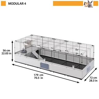 Cage Modulaire 4 étages Pour Lapin Et Cochon D´inde 179x72x56 Cm de Ferplast – photo produit 3 sur 6