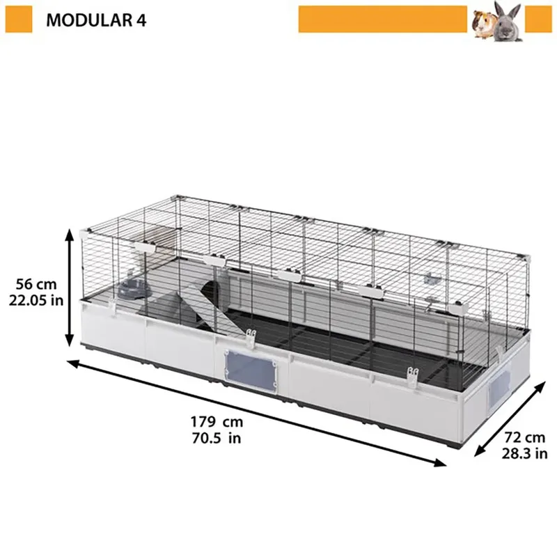 Cage Modulaire 4 étages Pour Lapin Et Cochon D´inde 179x72x56 Cm de Ferplast – photo produit 3 sur 6