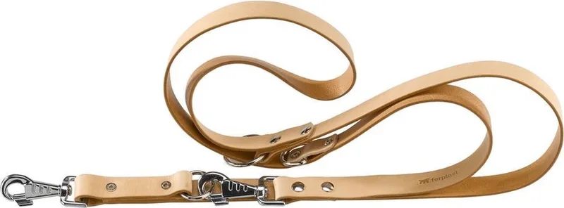 Natural Verstelbare Hondenriem - Leder - Beige - L - Breedte 22 mm - Lengte 200 cm von Ferplast in Natur – Produktfoto