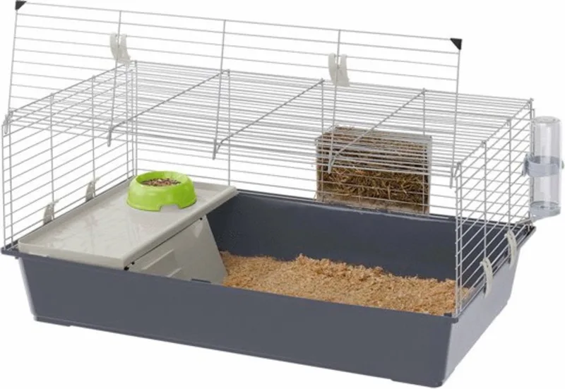 Rabbit 100 - Knaagdierkooi - Grijs - 95 x 57 x 46 cm by Ferplast in Assorti – product photo