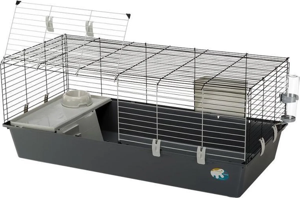 Rabbit 120 Knaagdierenkooi von Ferplast in Grau – Produktfoto
