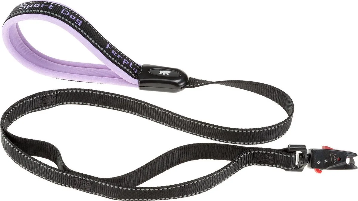 Sport Dog Matic Hondenlijn - Nylon - Lila-Zwart - M - Breedte 20 mm - Lengte 120 cm de Ferplast en Violet – photo produit