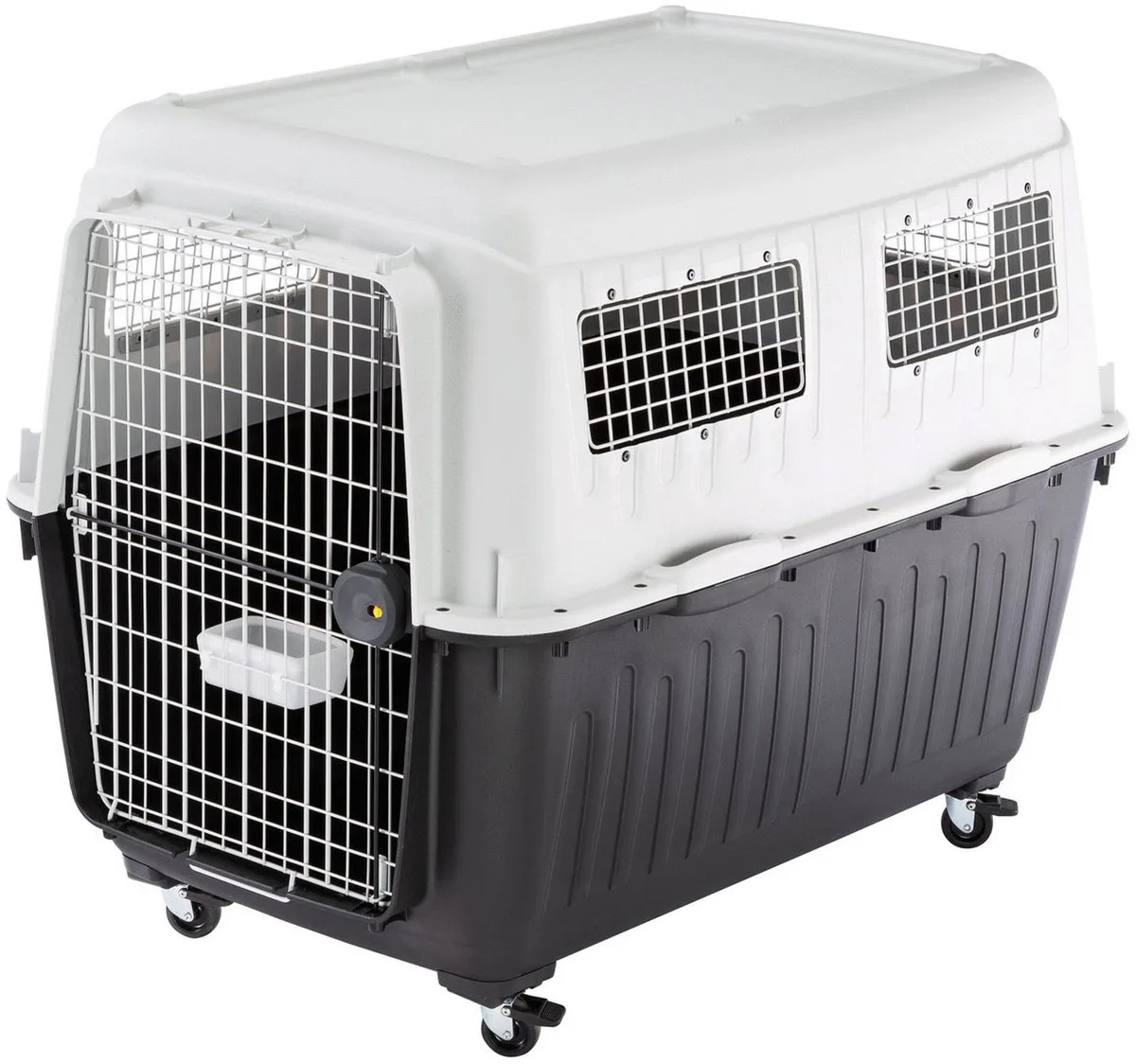Transportbox Voor Grote Honden - Veilig Sluitingssysteem - Ventilatieroosters - 80 x 118 x h 88 cm fra Ferplast i Grå – produktbillede