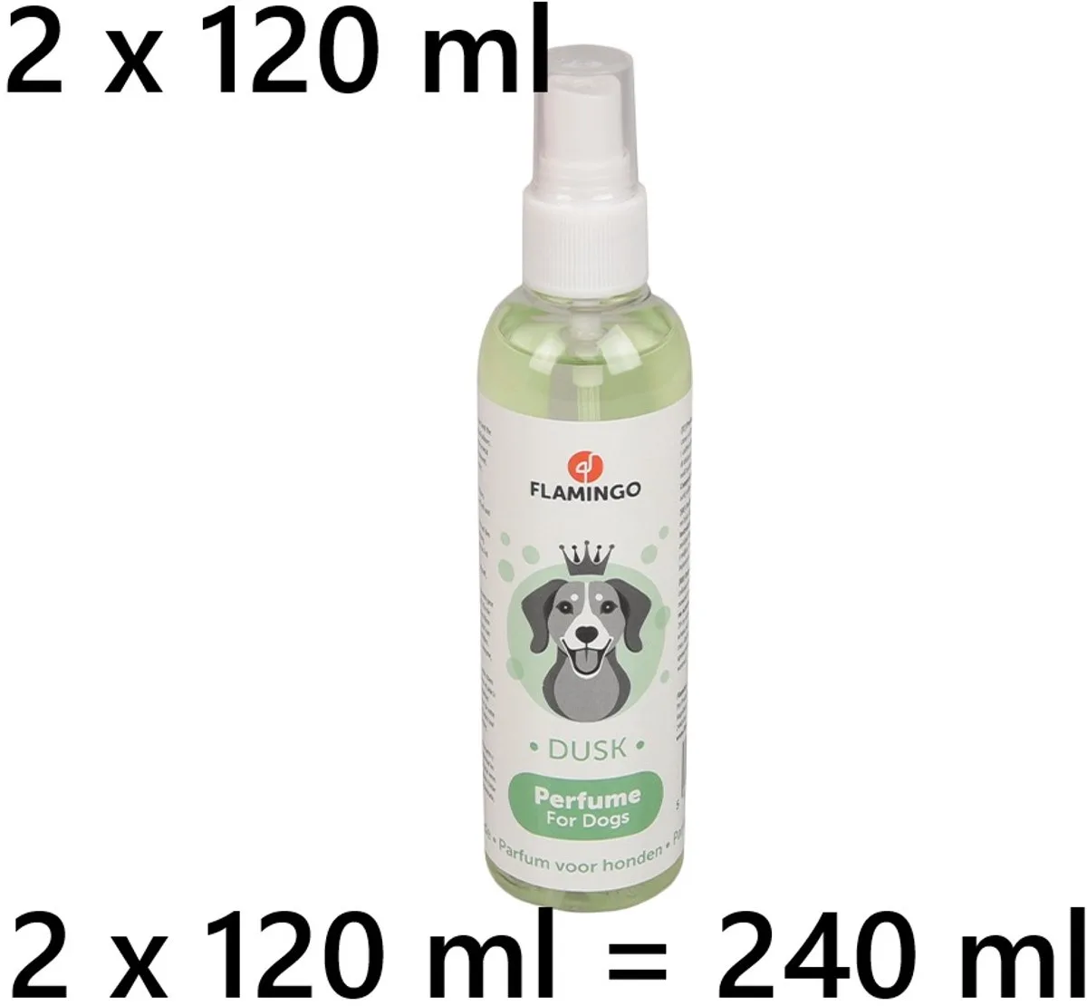 ** 2 X ** flamingo hondenparfum snif - DUSK - 120 ml = 240 ml - zorgt voor een goedruikende hond de Flamingo – photo produit