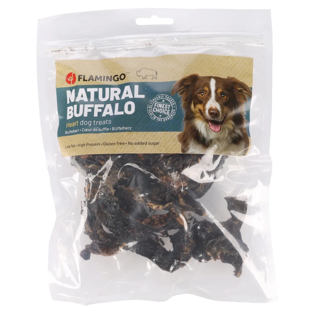 200g Flamingo natuurlijke snack buffelhart hondensnacks från Flamingo – produktbild
