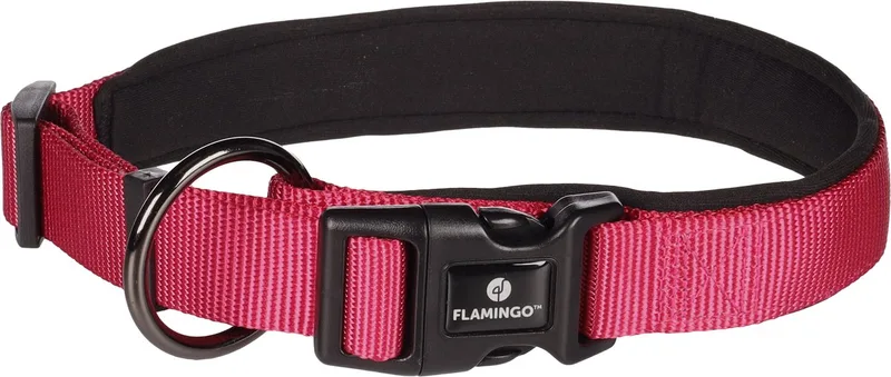 Abbi - Halsband Honden - Halsband Abbi Kersenrood L 50-55cm 25mm - 1st - 190618 - 1st de Flamingo en Rouge – photo produit