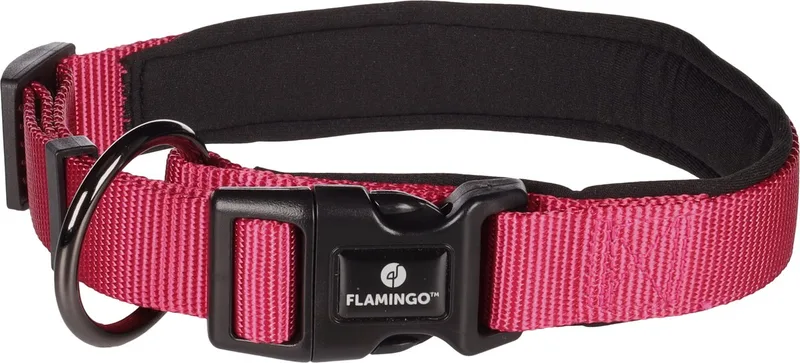 Abbi - Halsband Honden - Halsband Abbi Kersenrood M 45-50cm 25mm - 1st - 190651 - 1st de Flamingo en Rouge – photo produit