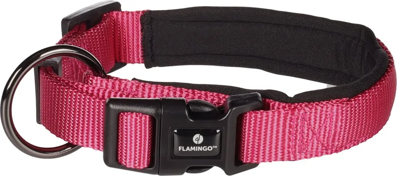 Abbi - Halsband Honden - Halsband Abbi Kersenrood Xs 35-40cm 20mm - 1st - 190624 - 1st de Flamingo en Rouge – photo produit