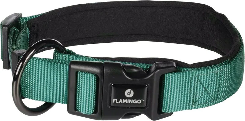 Abbi - Halsband Honden - Halsband Abbi M 45-50cm 25mm - 1st - 190596 - 1st de Flamingo en Vert – photo produit