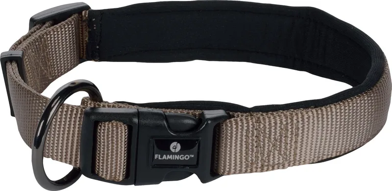 Abbi - Halsband Honden - Halsband Abbi S 40-45cm 20mm - 1st - 133216 - 1st von Flamingo in Taupe – Produktfoto