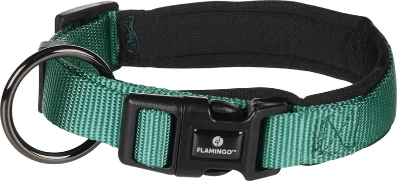 Abbi - Halsband Honden - Halsband Abbi Xs 35-40cm 20mm - 1st - 190602 - 1st von Flamingo in Grün – Produktfoto