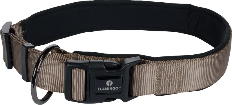 Abbi - Halsband Honden - Halsband Abbi Xxl 60-65cm 32mm - 1st - 133210 - 1st by Flamingo in Taupe – product photo