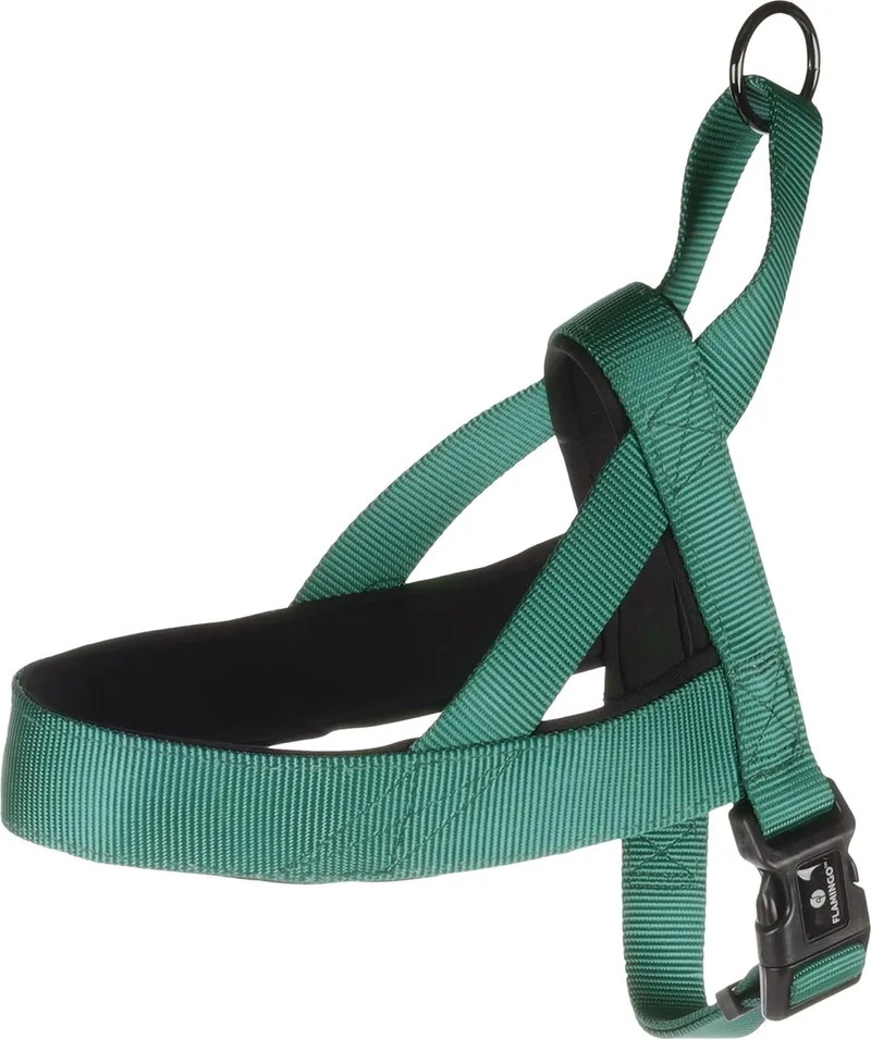 Abbi Noors - Harnas Honden - Noors Harnas Abbi L 55-70cm 25mm - 1st - 190725 - 1st von Flamingo in Grün – Produktfoto