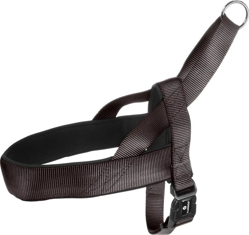 Abbi Noors - Harnas Honden - Noors Harnas Abbi L 55-70cm 25mm - 1st - 132848 - 1st von Flamingo in Schwarz – Produktfoto