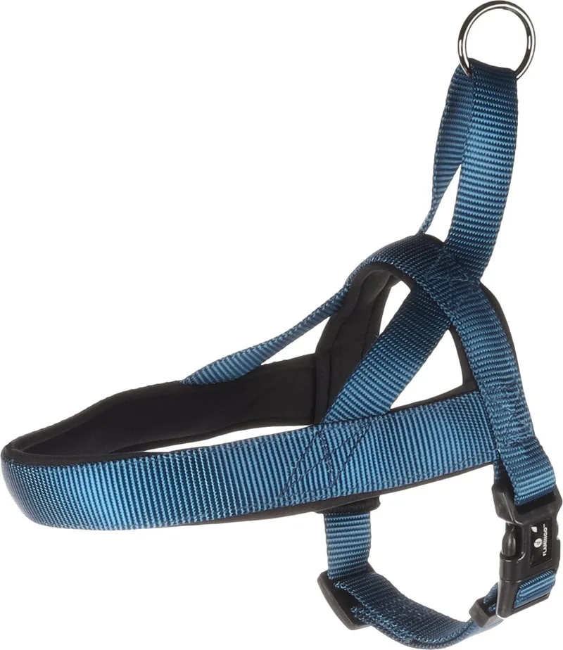 Abbi Noors - Harnas Honden - Noors Harnas Abbi S 40-50cm 20mm - 1st - 190680 - 1st by Flamingo in Blue – product photo