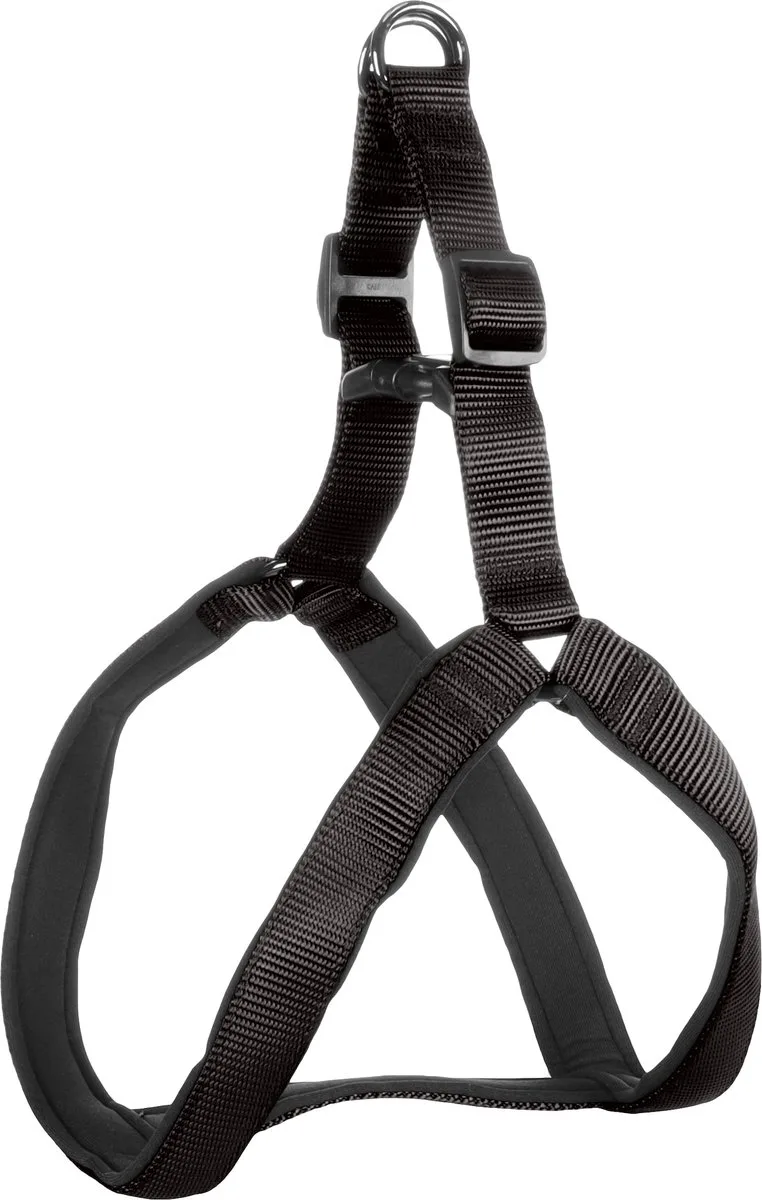 Abbi Step&go - Harnas Honden - Harnas Step&go Abbi M 48-62cm 20mm - 1st - 132880 - 1st by Flamingo in Black – product photo