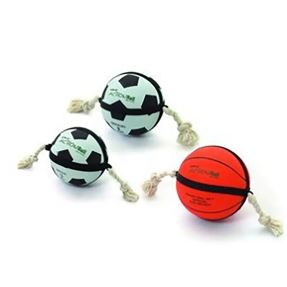 Action Bal - Voetbal Diameter 19 cm Zwart / Wit 19 cm de Flamingo – photo produit