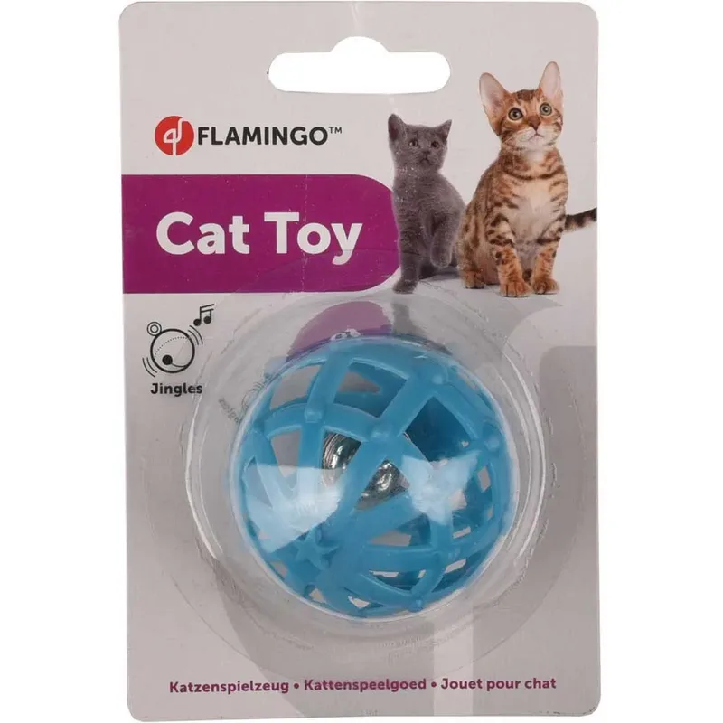 Afke - Speelgoed Katten - Ps Bal Afke + Bel 5,1cm Assortiment - 1st - 128682 - 1st by Flamingo in Multicolour – product photo 4 of 6