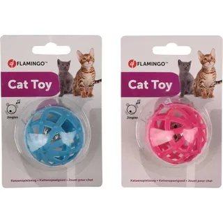 Afke - Speelgoed Katten - Ps Bal Afke + Bel 5,1cm Assortiment - 1st - 128682 - 1st by Flamingo in Multicolour – product photo 5 of 6