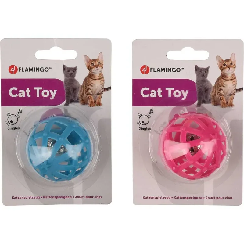 Afke - Speelgoed Katten - Ps Bal Afke + Bel 5,1cm Assortiment - 1st - 128682 - 1st by Flamingo in Multicolour – product photo 5 of 6
