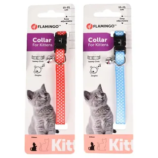 Aiwa - Halsband Katten - Kittenhalsband Aiwa 15-25cm 10mm Assortiment - 1st - 128088 - 1st de Flamingo en Multicolore – photo produit 4 sur 4