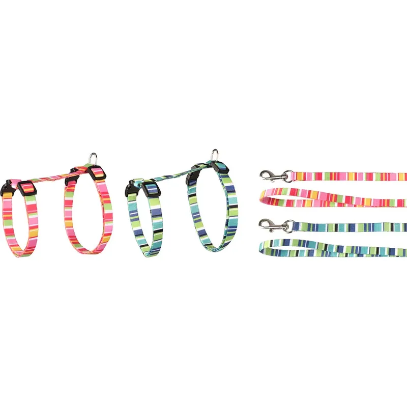 Amira And Leash Kattenharnas Geassorteerd de Flamingo – photo produit
