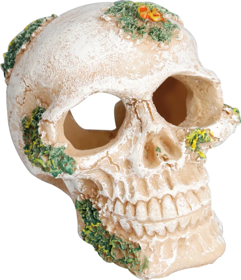 Aquarium decoratie Skull van Flamingo in Crème – productfoto