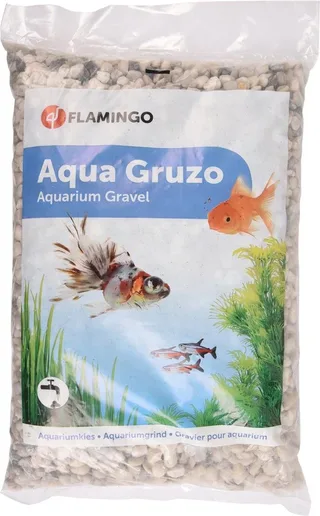 Aquarium – Flamingo Grind Gruzo Grof – aquarium grind – grof grind voor aquarium – grijs – 43x27,5x6 cm – 10 kg – Europese kwaliteit von Flamingo in Beige – Produktfoto 1 von 2