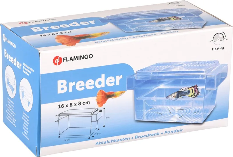 Aquarium Guppy Broedbakje - 16 x 8 x 8 cm de Flamingo en Transparent – photo produit
