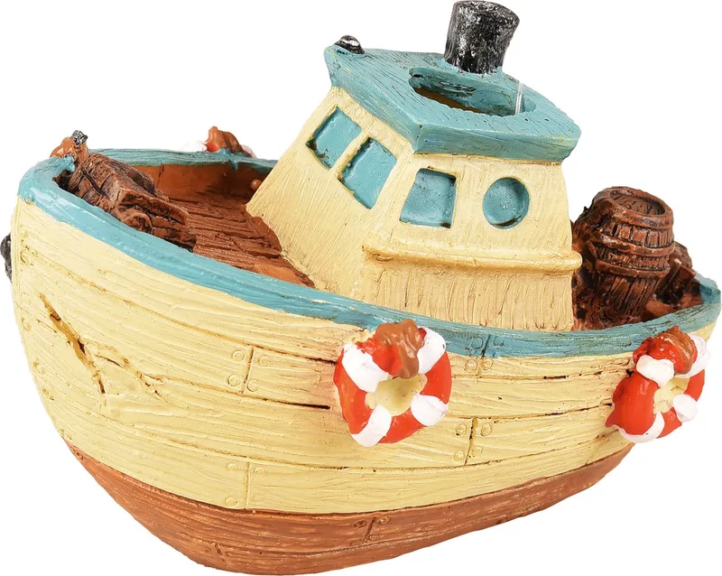 Aquarium Ropa scheepswrak - 12 x 7 x 8 cm van Flamingo in Beige – productfoto