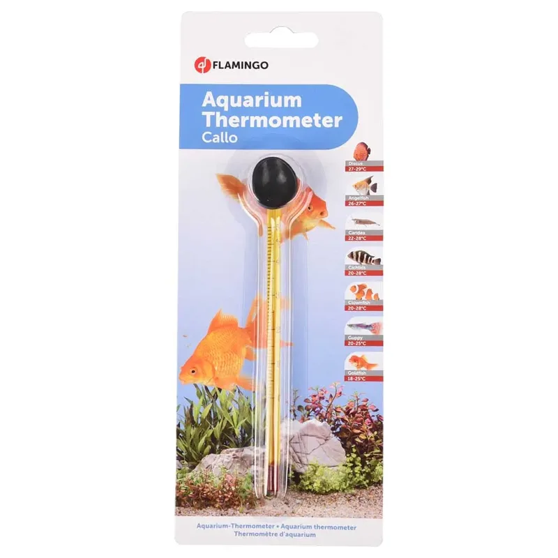 Aquarium Thermometer Callo - 2 x 1.5 x 14.5 cm von Flamingo in Gelb – Produktfoto 2 von 2