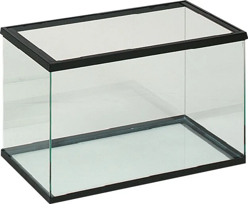 Aquarium – volglas aquarium zwart – 30x15x20cm – 7,5L – glas – zwart kunststof frame – Europese kwaliteit – voor alle vissoorten – binnen fra Flamingo i Gennemsigtig – produktbillede