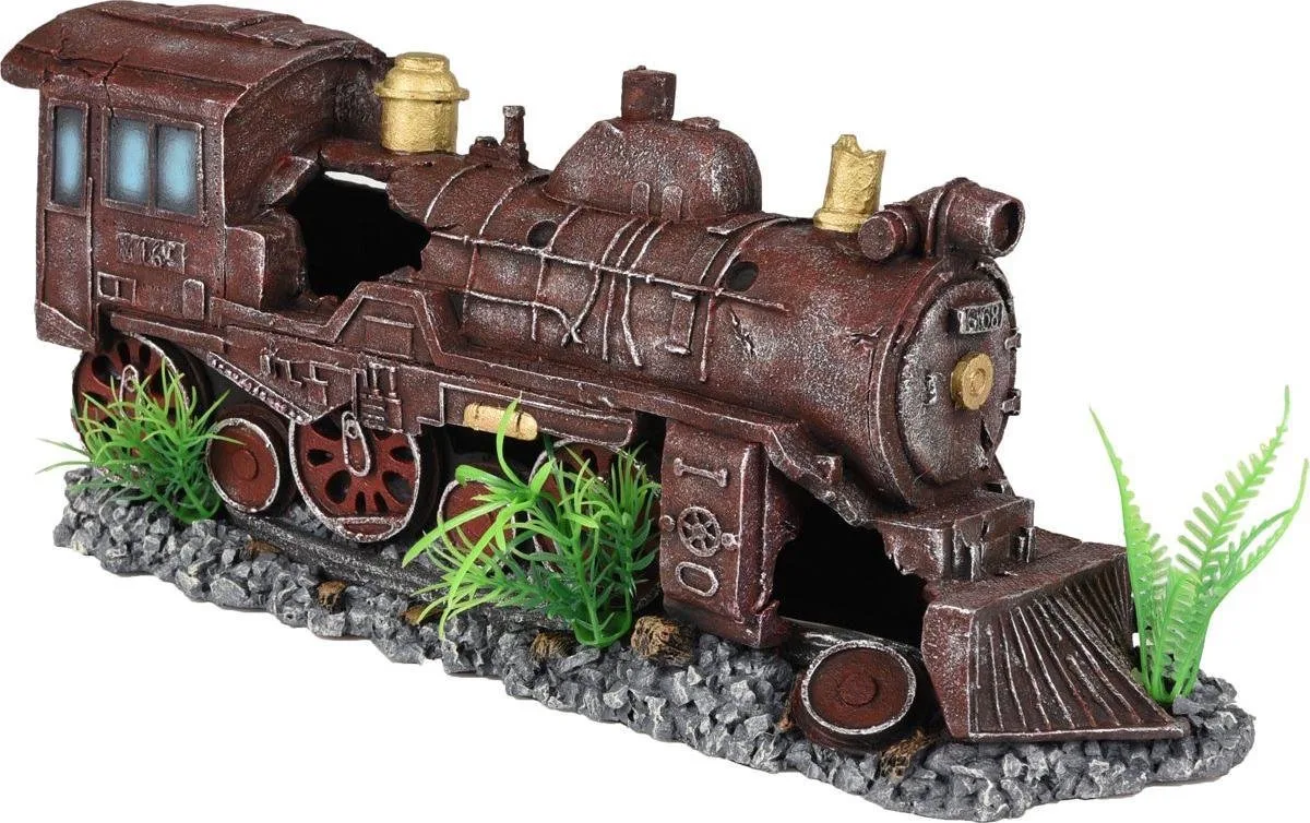 Aquariumdecoratie Locomotief - 35 x 10 x 15 cm by Flamingo in Brown – product photo