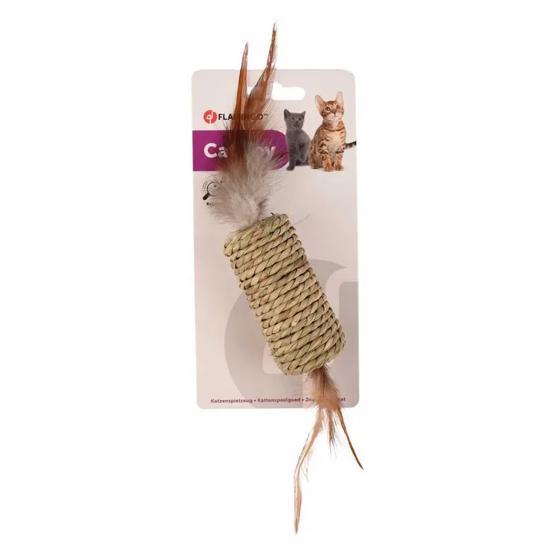 Babs - Speelgoed Katten - Ps Roller Babs + Veren Bruin 28cm - 1st - 128664 - 1st von Flamingo in Natur – Produktfoto 2 von 3