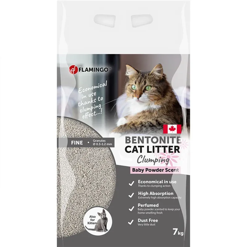 Baby Powder Scent Kattenbakvulling von Flamingo – Produktfoto