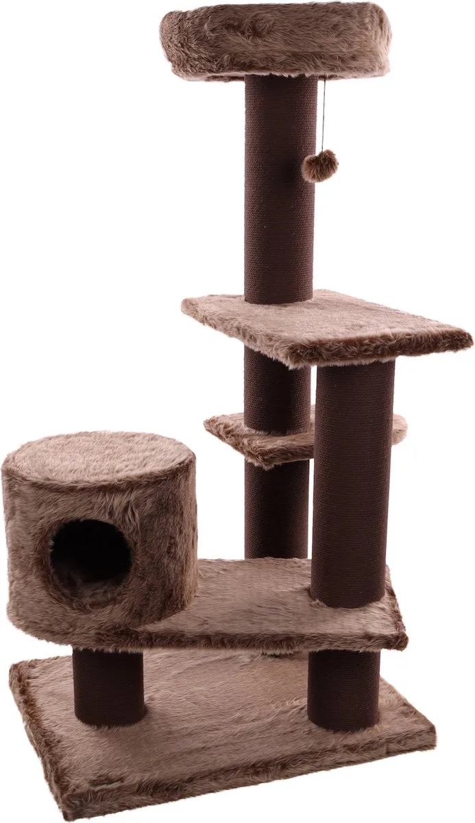 Baloo Khan - Krabpaal Katten - Krabpaal Khan 89,5x77x137cm - 1st - 136405 - 1st de Flamingo en Marron – photo produit