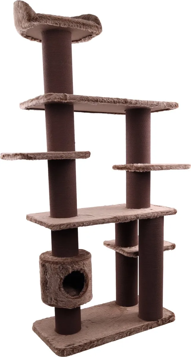 Baloo Mowgli - Krabpaal Katten - Krabpaal Mowgli 131x76,5x218cm - 1st - 136395 - 1st de Flamingo en Marron – photo produit