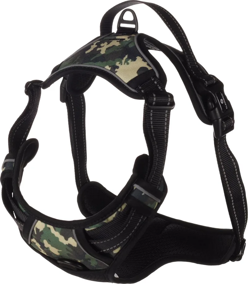 Balou - Harnas Honden - Harnas Balou Jungle Xl 80-105cm 25mm - 1st - 138366 - 1st van Flamingo in Groen – productfoto
