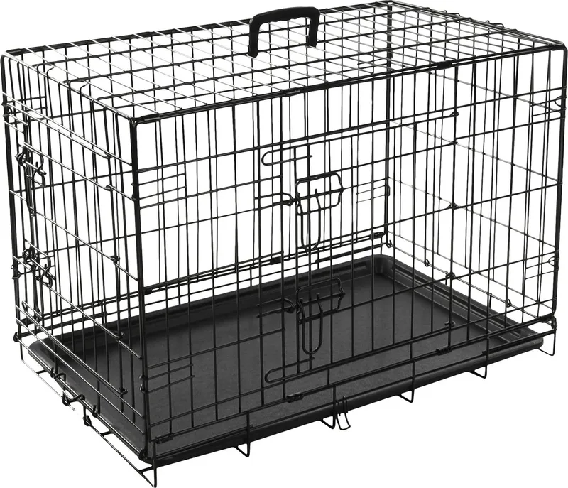 bench met 2 deuren - 77 x 54 x 47 cm von Flamingo in Schwarz – Produktfoto