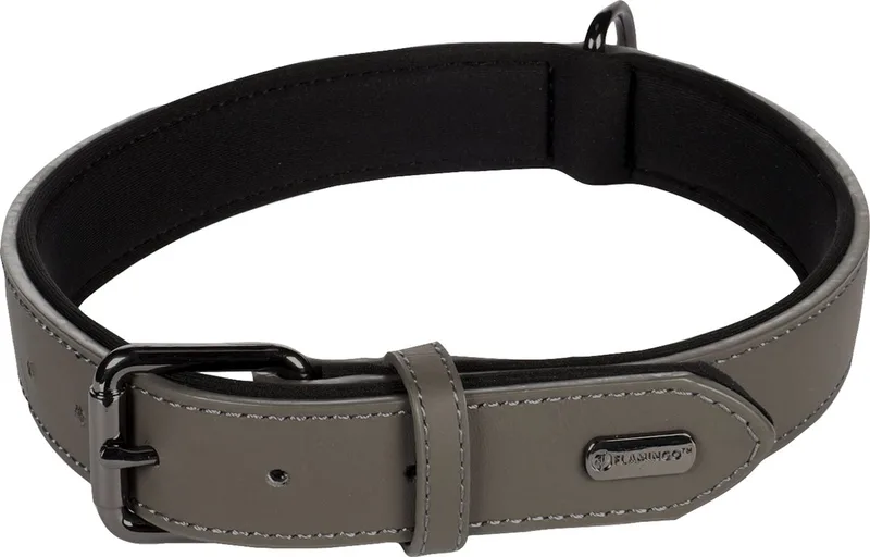 Binti Met Neopreen - Halsband Honden - Halsband Binti Xl 47-57cm 30mm - 1st - 123381 - 1st de Flamingo en Gris – photo produit