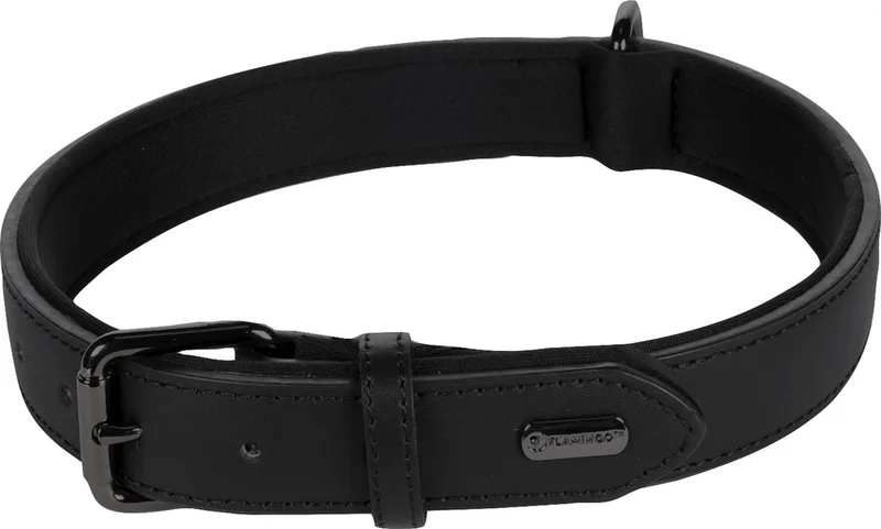 Binti Met Neopreen - Halsband Honden - Halsband Binti Xxl 52-62cm 30mm - 1st - 123353 - 1st von Flamingo in Schwarz – Produktfoto