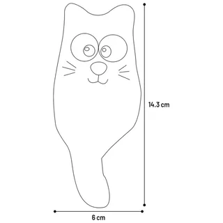 Blaro - Speelgoed Katten - Ps Blaro Kat 6x4,2x14,3cm - 1st - 138959 - 1st by Flamingo in Blue – product photo 3 of 3