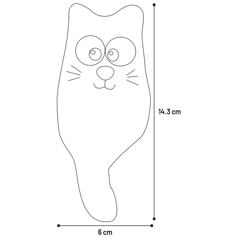 Blaro - Speelgoed Katten - Ps Blaro Kat 6x4,2x14,3cm - 1st - 138959 - 1st by Flamingo in Blue – product photo 3 of 3