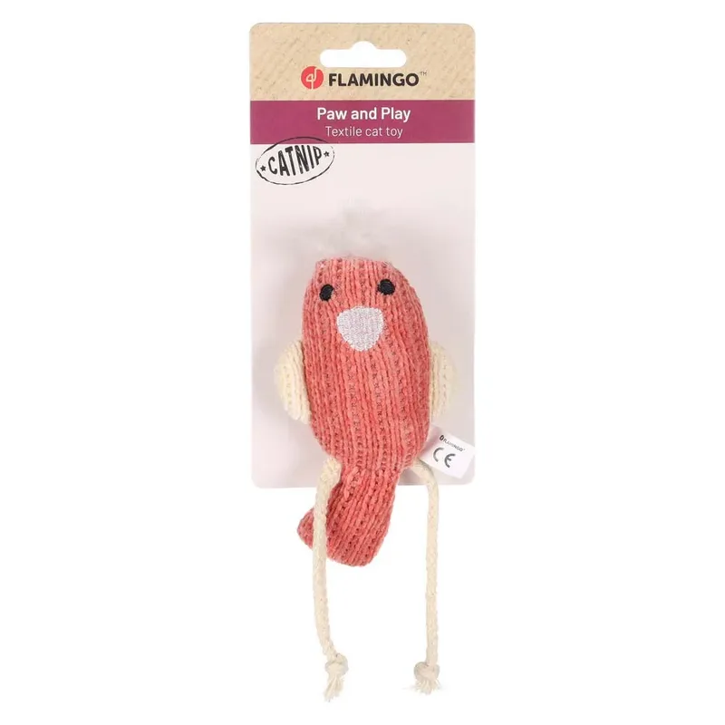 Blaro - Speelgoed Katten - Ps Blaro Vogel 8x3,7x14,5cm - 1st - 138975 - 1st von Flamingo in Rot – Produktfoto 2 von 2