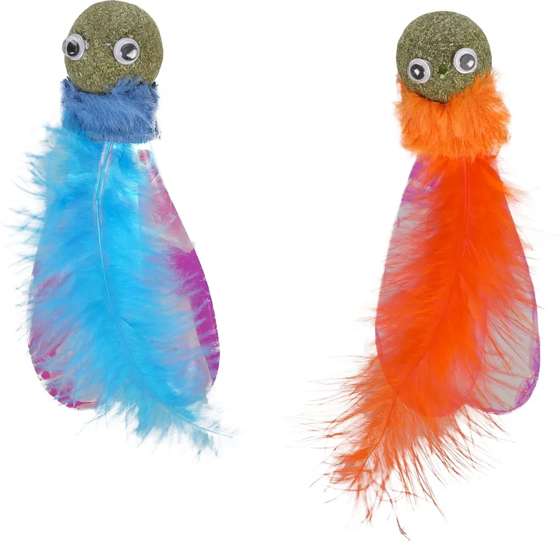 Boleo+catnip - Kattenspeelgoed - Ø3x13 cm Assorti von Flamingo in Mehrfarbig – Produktfoto