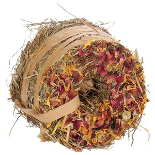 Botte De Foin Pour Rongeurs Avec Fleur Rose Et Calendula 65g de Flamingo – photo produit 1 sur 2