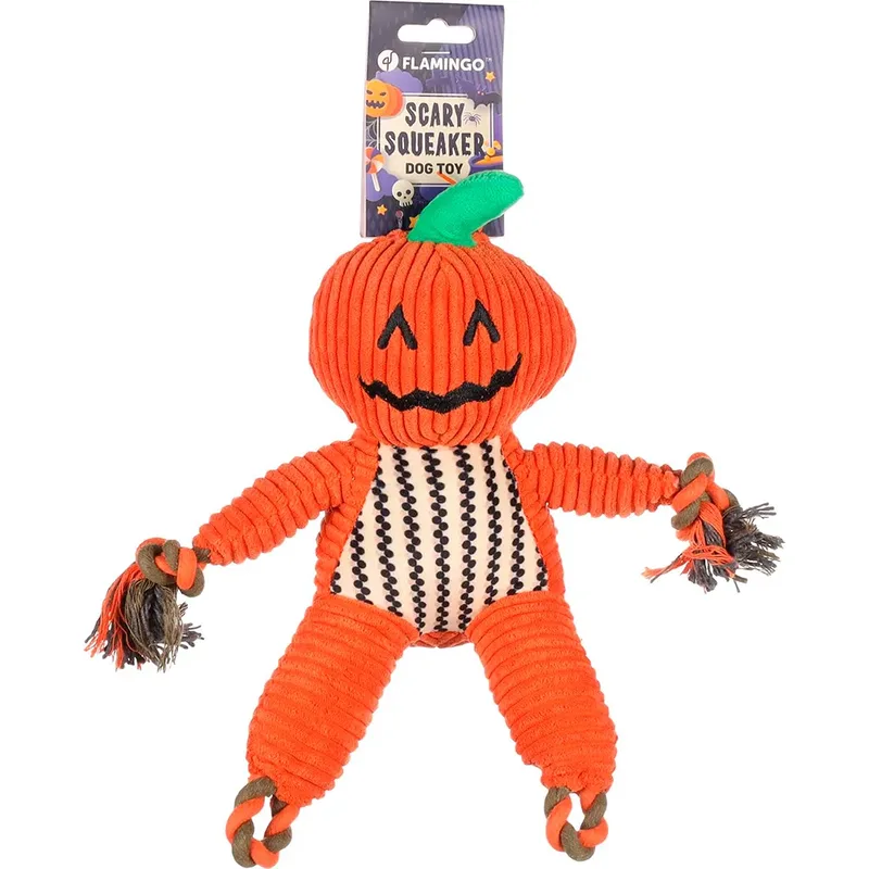 Jouet Pour Chien Halloween Bunut Pumpkin de Flamingo en Orange – photo produit 2 sur 3
