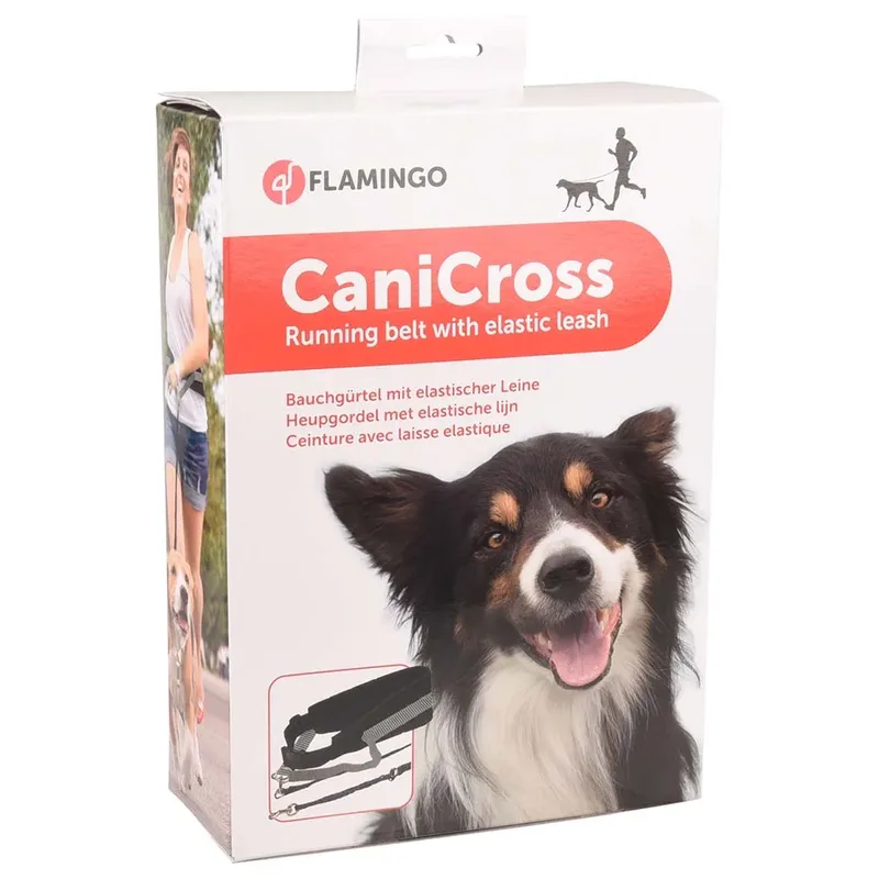 Laisse Pour Chien F Canicross de Flamingo en Noir – photo produit 2 sur 4